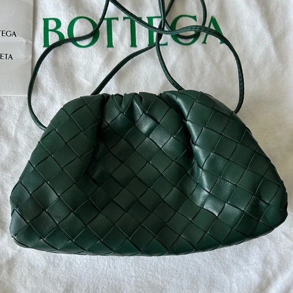 Bottega Veneta Dark Green Intrecciato Mini Pouch - Picture 9 of 11